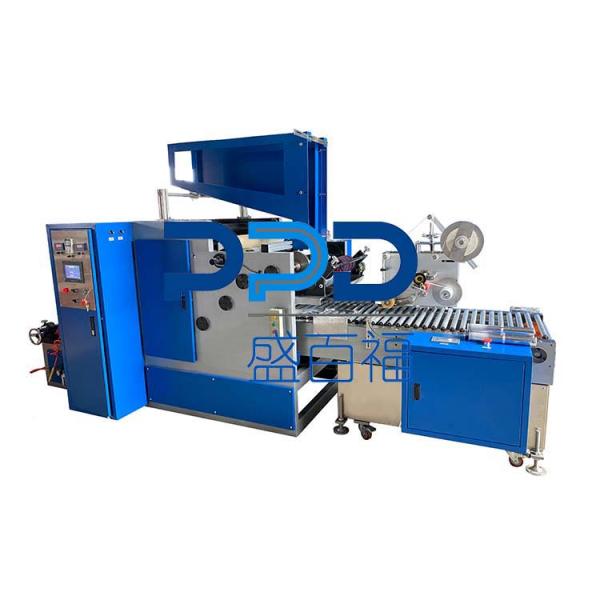 Fully Auto Baking Paper Silicon Paper Rewinder With Auto Label Sticker, PPD-ABPL450